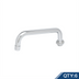 Thumbnail image #1 for Equip 8 Inch Low-Lead Standard Swing/Swivel Faucet Nozzle with Laminar Flow Device