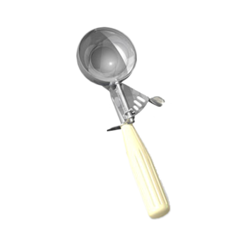 Product image #1 for Crestware #10 Thumb Press Stainless Steel Disher with Ivory Handle, 2 to 3 oz