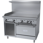 Thumbnail image #1 for Garland US Range U Series Ranges U48-G48CS 48-Inch Gas Restaurant Range with Full-Width 5/8-Inch Griddle, Convection Oven & Storage Base