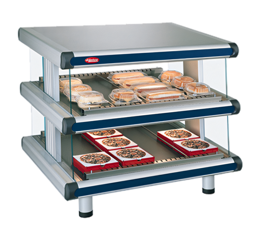 Product image #1 for Hatco Glo-Ray Designer Slant Dual Shelf Countertop Hot Food Display Warmer