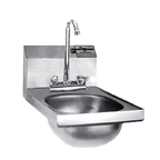 Thumbnail image #1 for Eagle Group HSAND-10-F Wall-Mounted Hand Sink, 12-Inch Wide, 304 Stainless Steel, Gooseneck Faucet Included