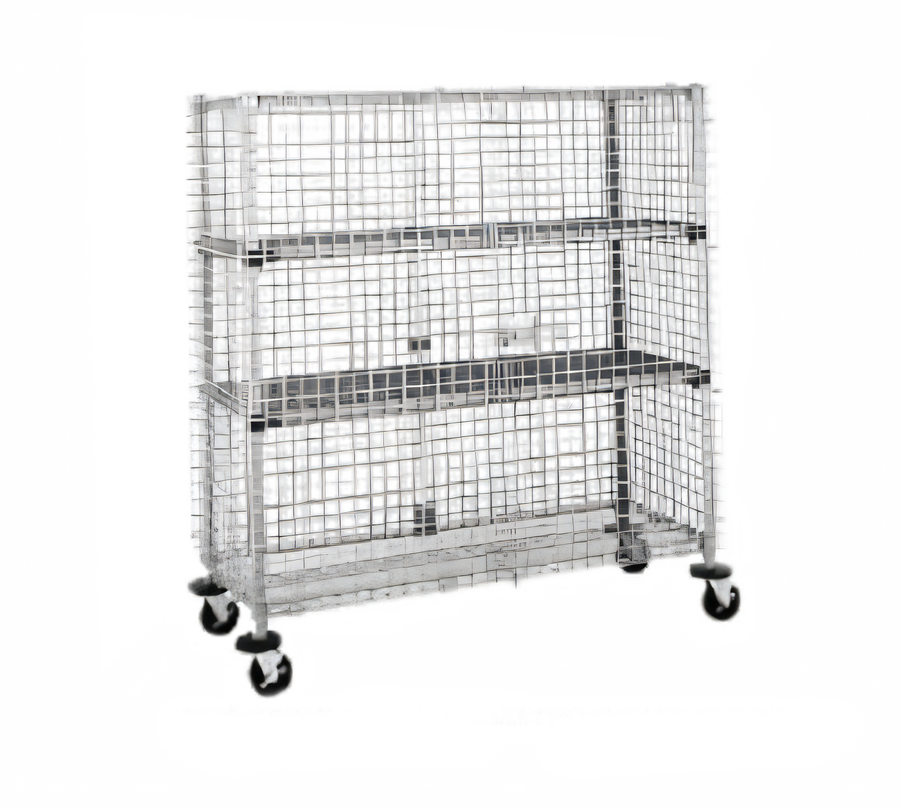 Product image #1 for Metro Super Erecta Mobile Chrome-Plated Security Cage Unit, 40-3/4 x 33-1/2 x 68-1/2 Inches