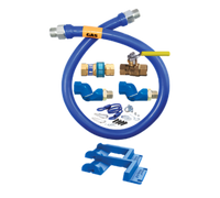 Dormont Blue Hose 1/2-Inch ID x 36-Inch Double Swivel MAX Moveable Gas Connector Kit with SnapFast Quick-Disconnect and Safety-Set