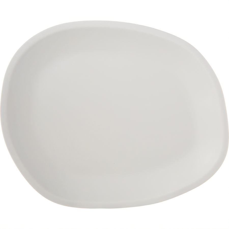 Product image #1 for Ridge 13-Inch Oblong Melamine Platter, Cement, Matte Finish