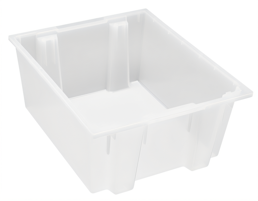 Product image #1 for Quantum Clear Heavy-Duty Stack and Nest Tote, 23-1/2 x 19-1/2 x 10 Inches, 2.00 Cu. Ft.