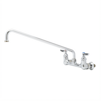 T&S Brass 8-Inch Wall Mount Double Pantry Faucet with 18-Inch Swing Nozzle