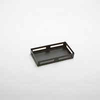 American Metalcraft Rectangular Multi-Function Buffet Riser, 12-1/8 x 6-1/8 x 2 Inch, 403 Stainless Steel, Black