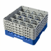 Thumbnail image #2 for Cambro Camrack Full Size 16-Compartment Blue Glass Rack with 4 Soft Gray Extenders