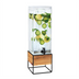 Thumbnail image #1 for Madera 3-Gallon Square Beverage Dispenser with Ice Chamber, Lid, Spigot, Rustic Pine Panels and Black Metal Frame