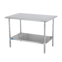 Sapphire Manufacturing 48-Inch x 14-Inch 18-Gauge 400-Series Stainless Steel Work Table with Adjustable Undershelf