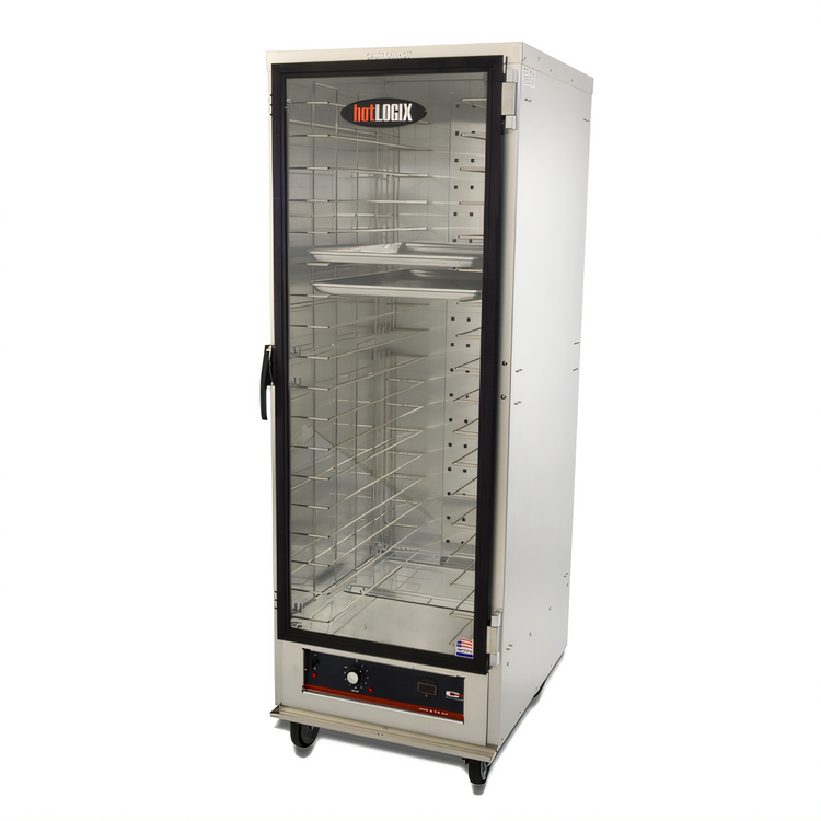 Product image #1 for hotLOGIX HL1-14 3/4-Height Non-Insulated Heated Holding Cabinet with Glass Door, 14 Full-Size Sheet Pan Capacity