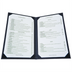 Thumbnail image #1 for Winco Double-Fold Leather-Like Legal-Size Menu Cover for 8-1/2 x 14 Inch Paper, Black
