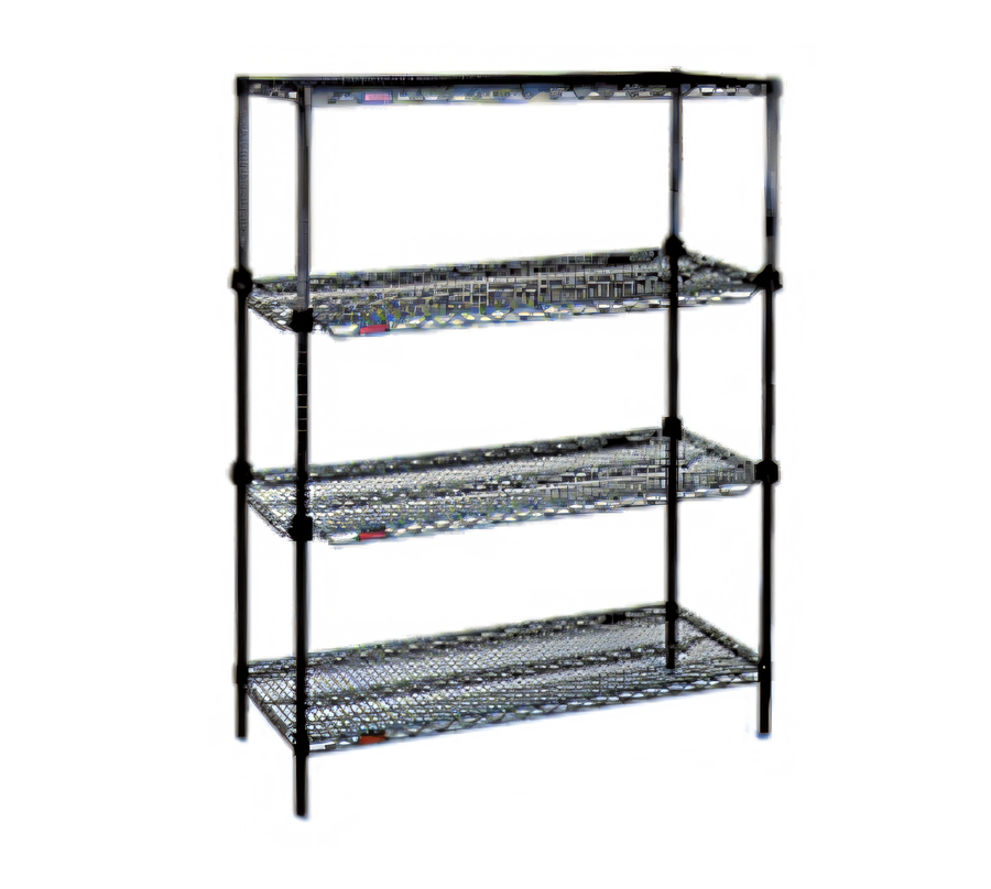 Product image #1 for Add-A-Shelf Commercial Wire Shelving Starter Unit, 4-Tier, 36 x 21 x 74 Inches, Chrome Finish