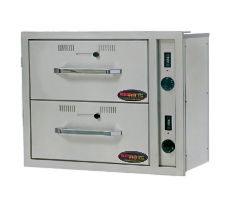 Product image #1 for RedHots Built-In Narrow Width 2-Drawer Stainless Steel Drawer Warmer, 120V