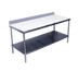 Thumbnail image #1 for Advance Tabco Poly-Vance Poly-Top Work Table with 6-Inch Backsplash and Undershelf, 48 x 24 Inches