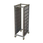 Thumbnail image #1 for Cambro UPR1826FPA40580 Mobile Full-Size Sheet Pan Rack, 40-Pan Capacity, 1-1/2-Inch Rail Spacing, Composite Plastic, End-Loading
