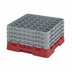 Thumbnail image #2 for Cambro Camrack® Full-Size 36-Compartment Low-Profile Glass Rack with 4 Soft Gray Extenders, Cranberry