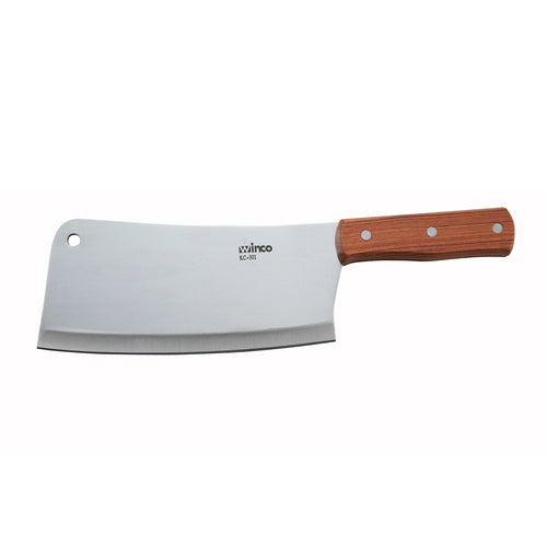 Product image #1 for Winco 8-Inch x 3-1/2-Inch Heavy-Duty Stainless Steel Cleaver with Wooden Handle