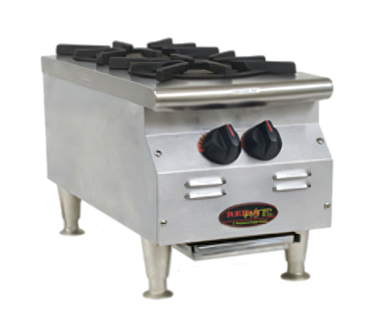 Product image #1 for RedHots Chef's Line 12-Inch 2-Burner Natural Gas Countertop Hot Plate