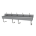 Thumbnail image #1 for Advance Tabco FS-WM-100EF Wall-Mounted Multiwash Hand Wash Sink with 5 Electronic Faucets, 100 Inch, 304 Stainless Steel