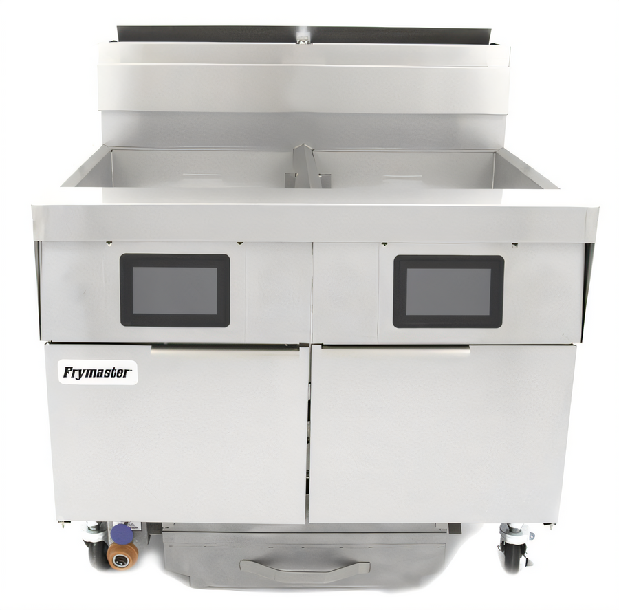 Product image #1 for Frymaster FilterQuick 2-Tank Large Vat Gas Fryer with Automatic Filtration, 100 lb. Oil Capacity per Frypot