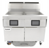 Thumbnail image #1 for Frymaster FilterQuick 2-Tank Large Vat Gas Fryer with Automatic Filtration, 100 lb. Oil Capacity per Frypot