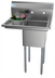Thumbnail image #1 for KoolMore 29-Inch 1-Compartment Stainless Steel Sink with Left Drainboard and Backsplash
