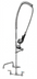 Thumbnail image #1 for Omcan USA Pre-Rinse Assembly with Add-On Faucet, Wall Mount, 8-Inch Centers, 20-Inch Riser, 44-Inch Flexible Hose, 12-1/2-Inch Swing Spout