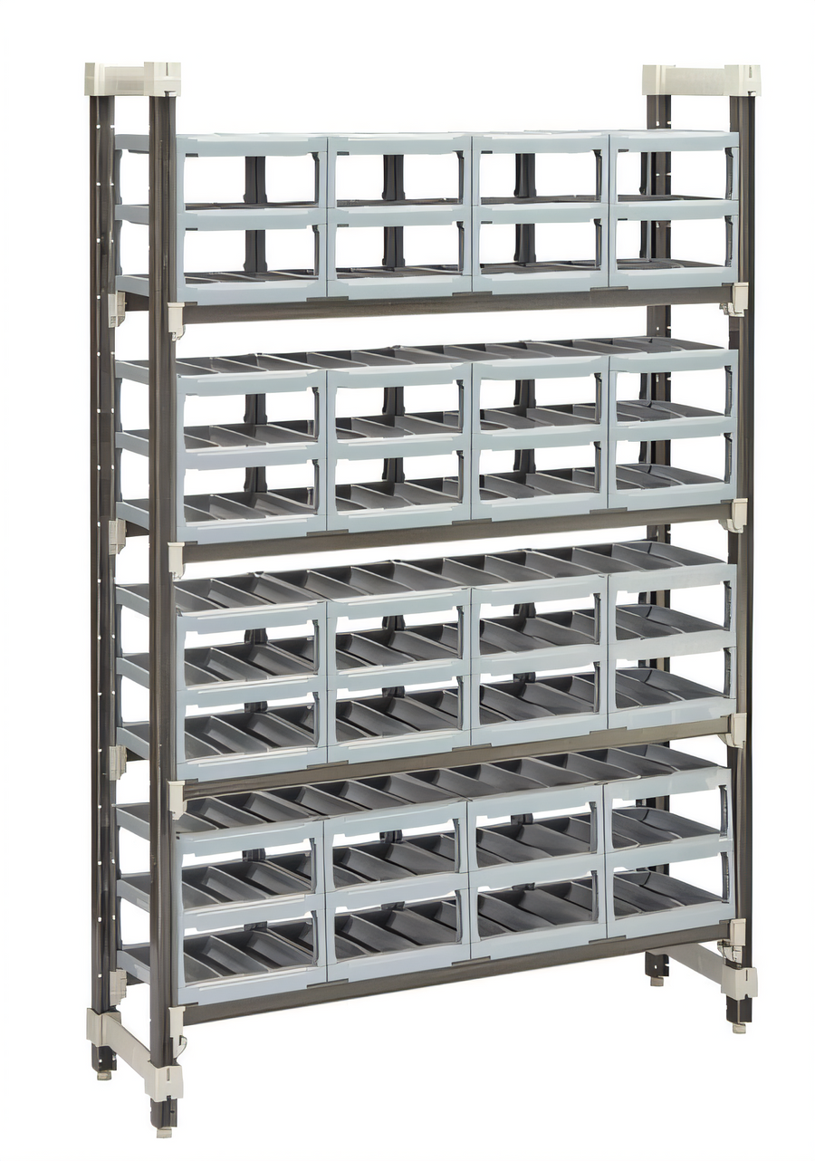 Product image #1 for Cambro Camshelving Elements Xtra Stationary Wine Rack Unit, 14 x 48 x 72 Inches, 144-Bottle Capacity