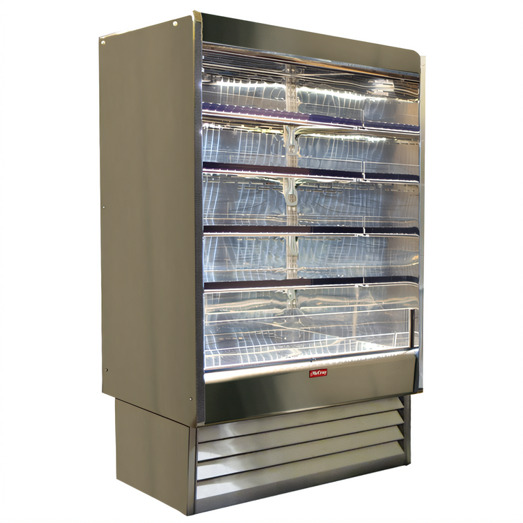Product image #1 for Howard-McCray Dairy Open Merchandiser Refrigerator, 48 Inch Wide, Self-Contained, Stainless Steel, LED-Lit Shelves