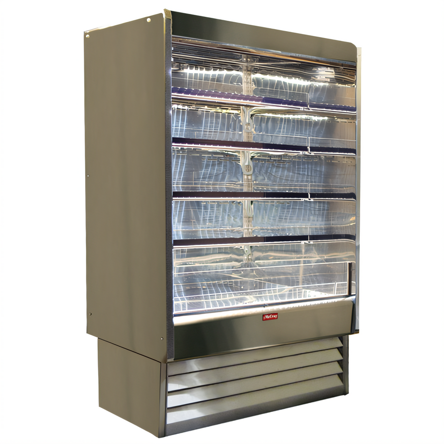 Product image #1 for Howard-McCray Dairy Open Merchandiser Refrigerator, 48 Inch Wide, Self-Contained, Stainless Steel, LED-Lit Shelves