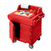 Thumbnail image #1 for Cambro CamKiosk Mobile Modular Counter/Work Station with Enclosed Storage Base, Hot Red