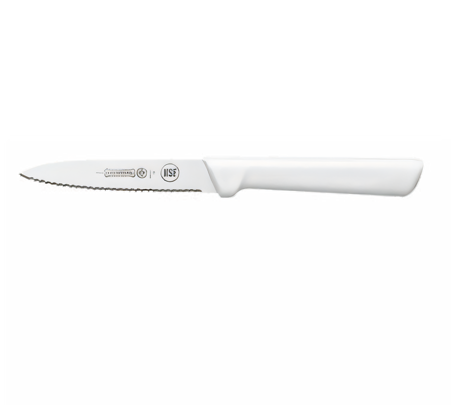 Product image #1 for Mundial 4-Inch Serrated Spear Point Paring Knife with White Polypropylene Handle