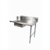 Thumbnail image #1 for BK Resources Heavy-Duty Straight Soiled Dishtable with Right-to-Left Operation, 48 Inch x 30-7/8 Inch, 10-Inch Backsplash, and Pre-Rinse Sink