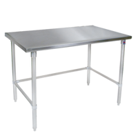 John Boos Stallion 96 Inch x 30 Inch 16-Gauge Stainless Steel Flat Top Work Table