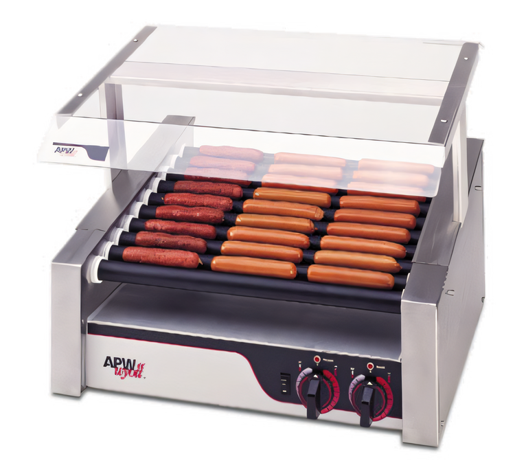 Product image #1 for APW Wyott X*PERT HotRod HRS-20 Compact 11-Roller Tru-Turn Hot Dog Roller Grill