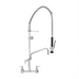 Thumbnail image #1 for Fisher Stainless Steel Spring Pre-Rinse Add-On Faucet with 6-Inch Swing Spout, 8-Inch Backsplash Mount