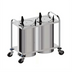 Thumbnail image #1 for Atlas Metal 3-Stack Heated Self-Leveling Mobile Open Plate Dispenser for 5-Inch Round Plates