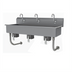 Thumbnail image #1 for Advance Tabco FS-WM-60KV 60-Inch 3-Station Wall-Mounted Multiwash Hand Sink with Knee Valves