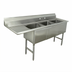 Thumbnail image #1 for Advance Tabco Special Value Series 3-Compartment Fabricated Sink with 18-Inch Left Drainboard and 18 x 24 x 14-Inch Bowls