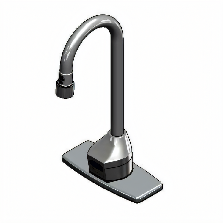 Product image #1 for T&S ChekPoint Touchless Electronic Sensor Deck Mount Faucet with 4-1/8-Inch Rigid Gooseneck and Hydro-Generator Power