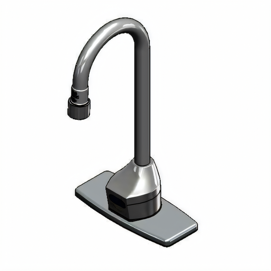 Product image #1 for T&S ChekPoint Touchless Electronic Sensor Deck Mount Faucet with 4-1/8-Inch Rigid Gooseneck and Hydro-Generator Power