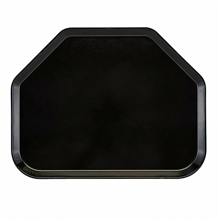 Product image #2 for Cambro Camtray Trapezoid High-Impact Fiberglass Cafeteria Tray, 14 x 18 Inch, Black