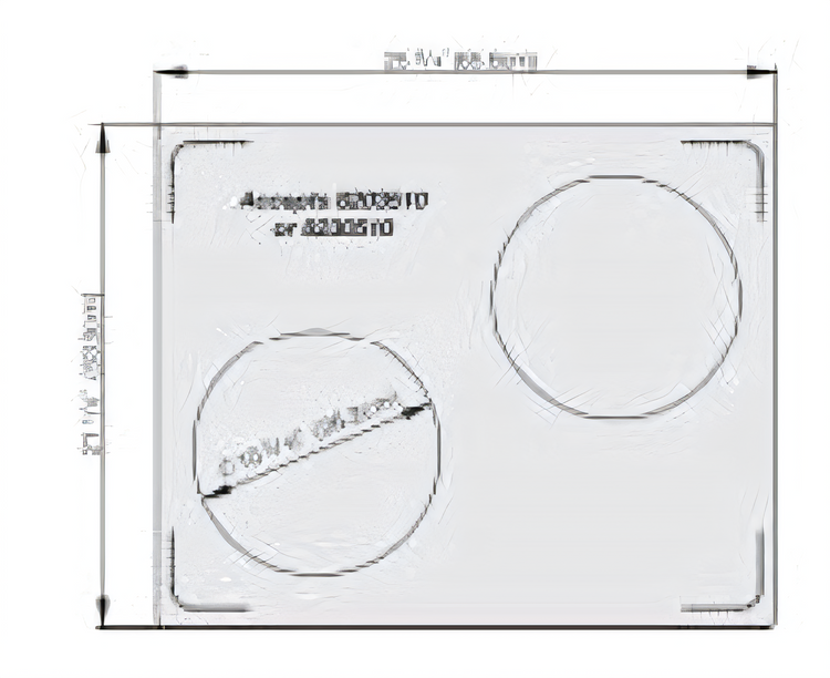 Product image #1 for Miramar Double-Well Stainless Steel Satin-Edge Template for 2 Casseroles