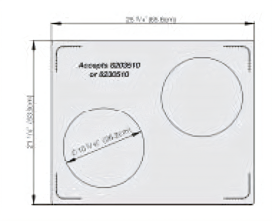 Product image #1 for Miramar Double-Well Stainless Steel Satin-Edge Template for 2 Casseroles