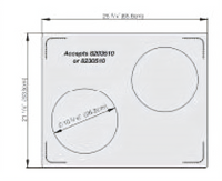 Miramar Double-Well Stainless Steel Satin-Edge Template for 2 Casseroles