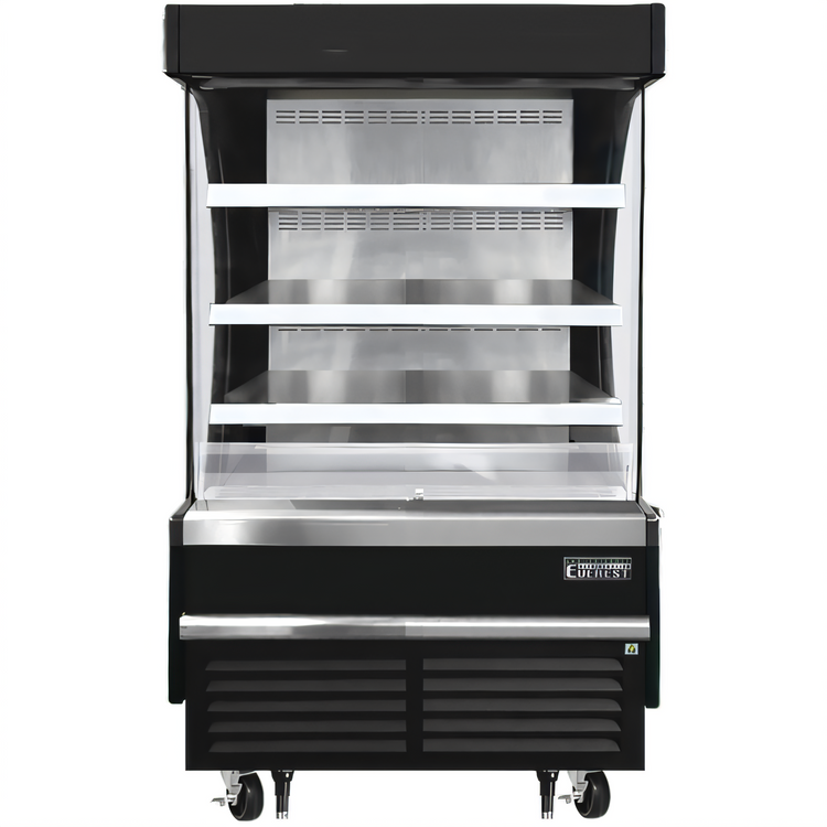 Product image #1 for Everest Refrigeration Vertical Open Display Merchandiser, 37-1/4 Inch Wide, 9.3 Cu. Ft., Self-Contained Bottom Mount, Black Exterior