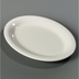 Thumbnail image #2 for Sierrus Oval Melamine Platter with Elevated Foot, 9-1/2 x 7-1/4 Inch, Bone