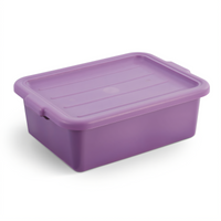 Traex Color-Mate 20 x 15 x 7 Inch Purple Bulk Food Storage Box with Molded Handles