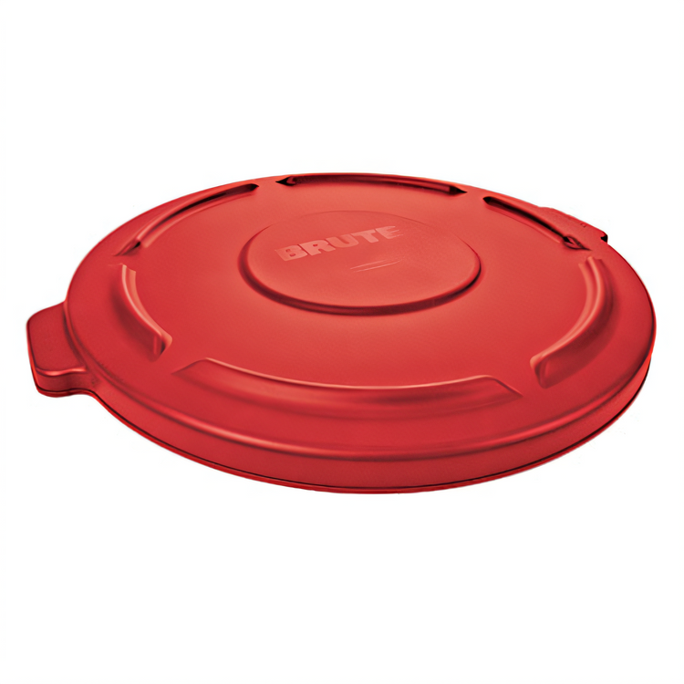 Product image #1 for BRUTE 32 Gallon Flat Trash Can Lid, Red Plastic